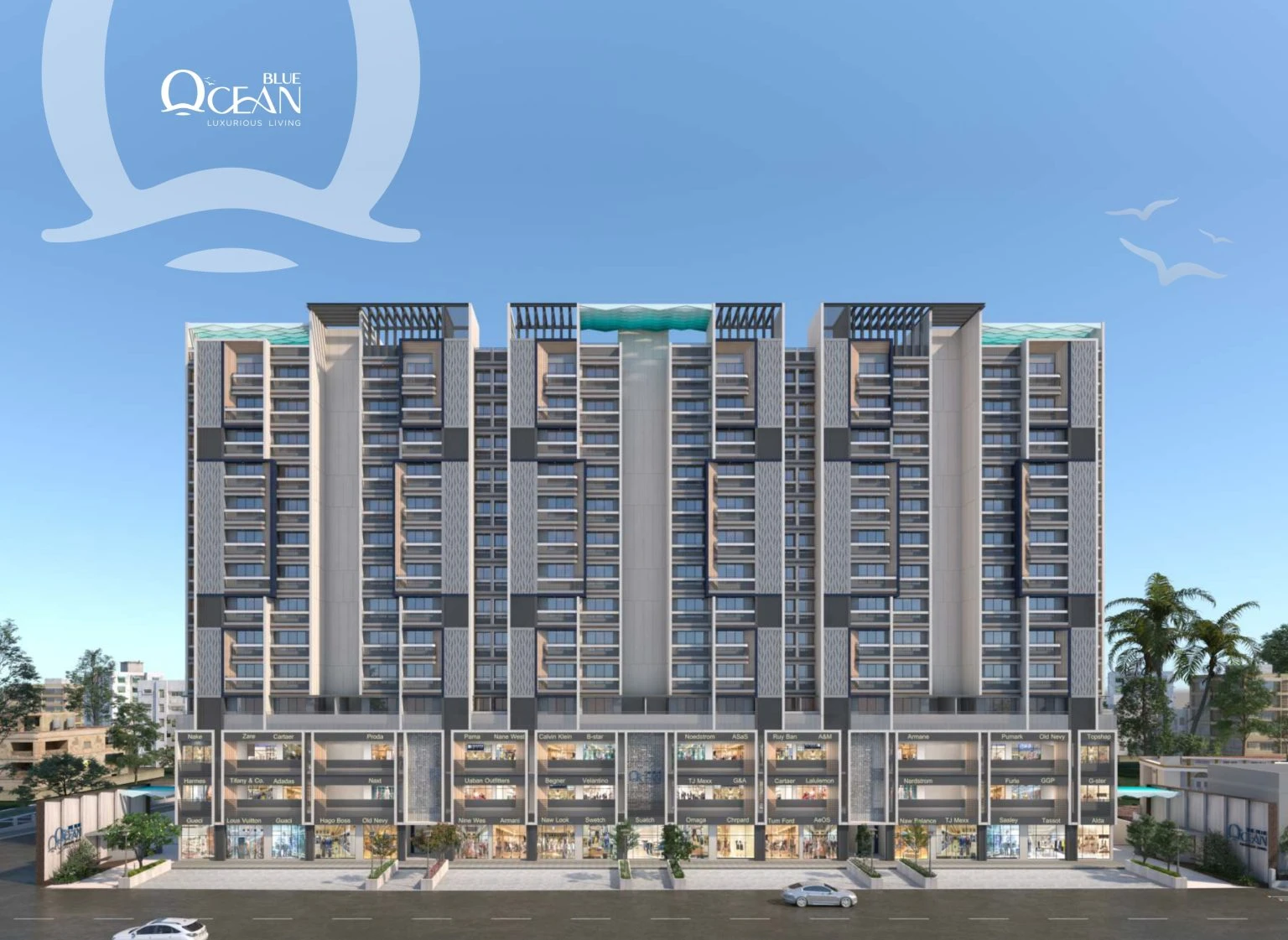 Blue Ocean - Residential Flats and Shops for new in Juhapura, vejalpur, Vejalpur Taluka, Ahmedabad, Gujarat, India